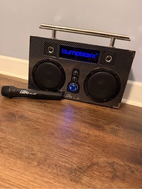 Portable Bluetooth Karaoke Speaker with Wireless Mic — Black
